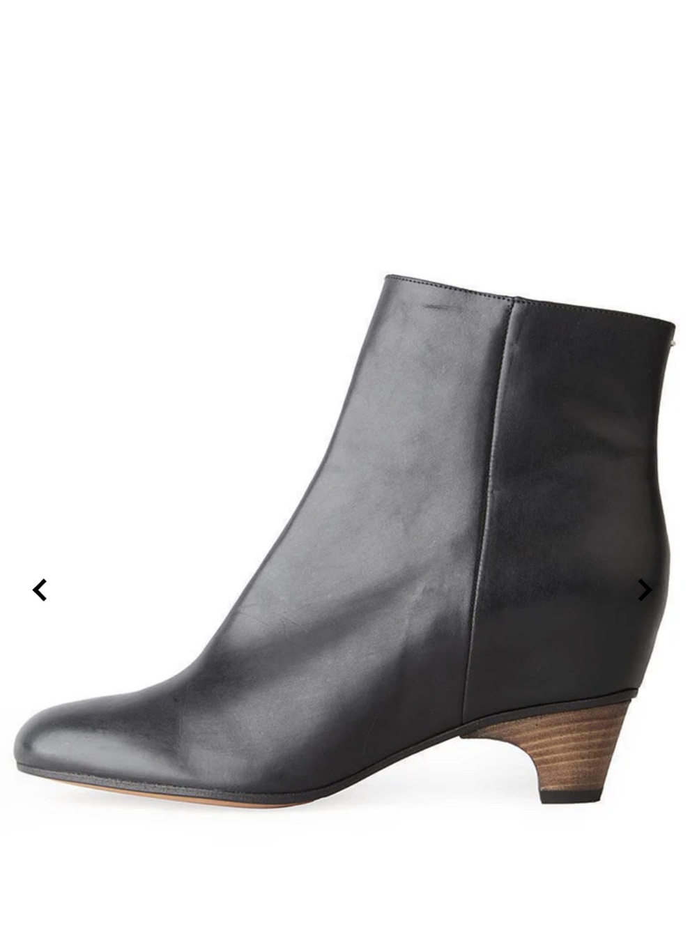 MAISON MARTIN MARGIELA Womens Black Leather Round-Toe Ankle Boots Booties 7-38